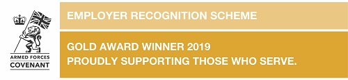 Employer recongnition scheme - Gold award winner 2019 banner
