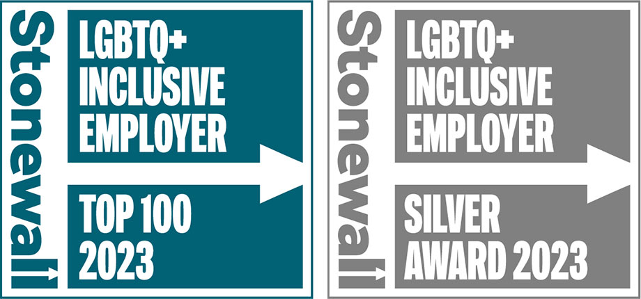 Stonewall LGBTQ+ inclusive employer silver award 2023